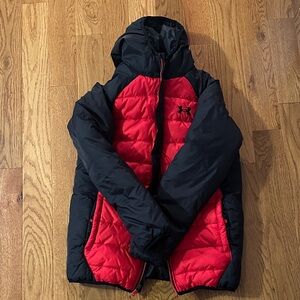 Under Armour Kids Red and Black Puffer Jacket